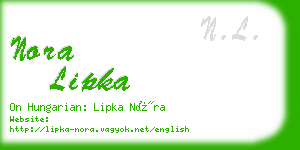 nora lipka business card